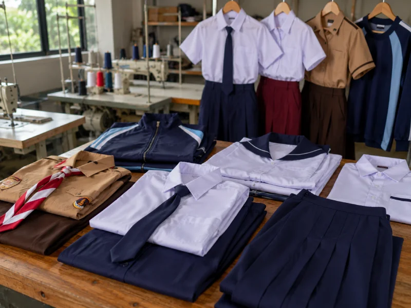 Contoh hasil produksi seragam sekolah custom oleh konveksi Kurnia Jaya di Pondok Aren